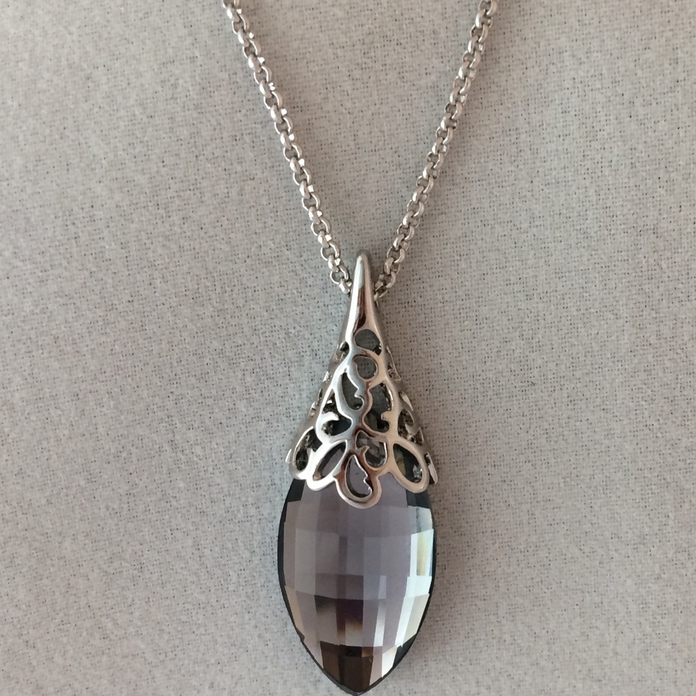 Crystal Tear Drop Necklace